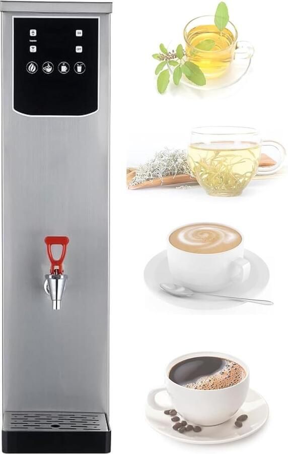 Waterkoker Warmwaterdispenser Snel Water Instelbare Temperatuur 20 Liter Tank Zilver