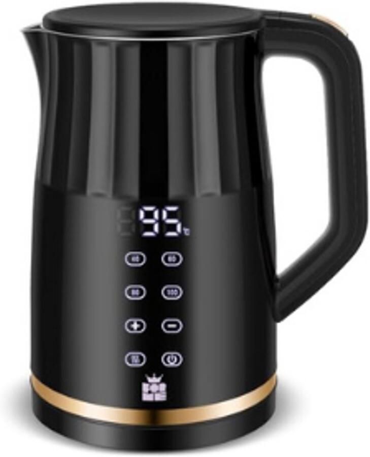 Waterkoker-Waterkoker 1 7 L -Temperatuurkeuze 40-100°C -LED -Roestvrijstalen-Digitale temperatuurweergave -7 Kleuren LED Verlichting-Warmhoudfunctie BPA-vrij