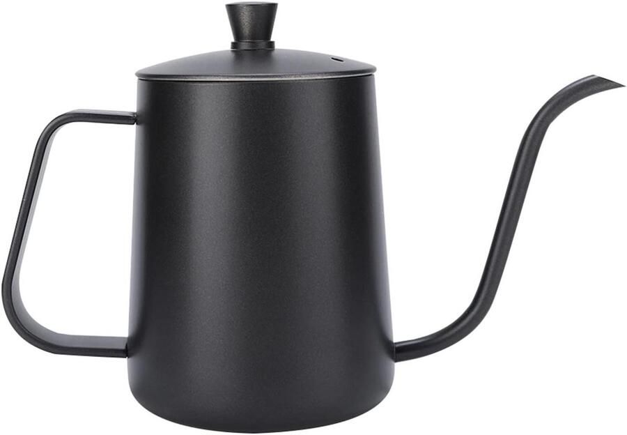 Waterkoker Zwanenhals Druppelpot Koffie Bereiden Gecontroleerd Schenken 0.4 Liter Zwart