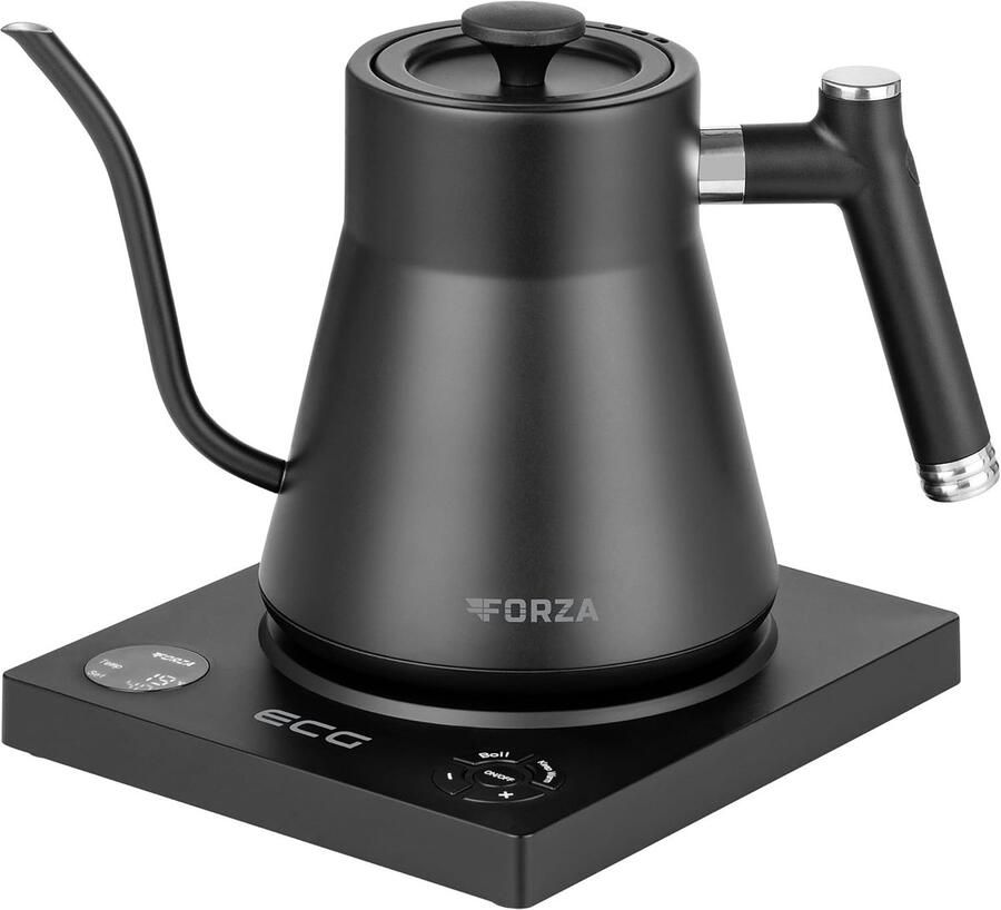 Waterkoker Zwanenhals Koffie Waterketel Precisie Schenken Instelbare Temperatuur 1 Liter Mat Zwart