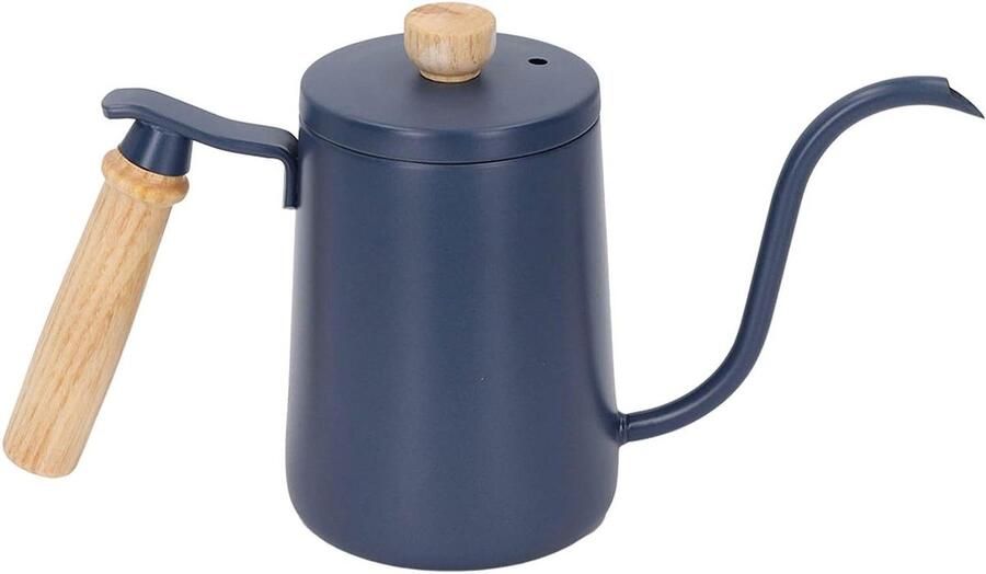 Waterkoker Zwanenhals Koffiekan Giet Over Koffie Zetten Nauwkeurige Waterstroom 600 ml Blauw