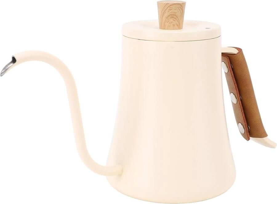 Waterkoker Zwanenhals Koffieketel Thee Koffie Thee Zetten Nauwkeurige Waterstroom 600 ml Zilver