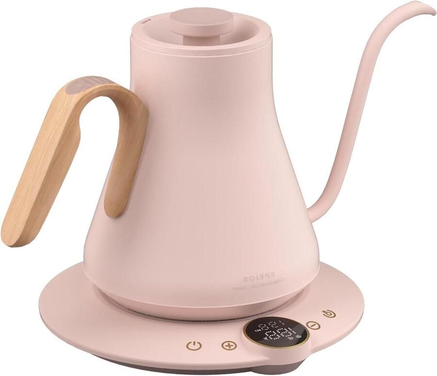 Waterkoker Zwanenhals Koffieketel Thee Precisie Brouwen Temperatuurregeling ±1°C 0.9 L Munch Roze