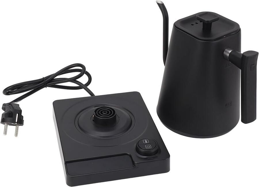 Waterkoker Zwanenhals Koffieketel Theeketel Precisie Schenken Instelbare Temperatuur 1.0 Liter Capaciteit Zilverkleurig