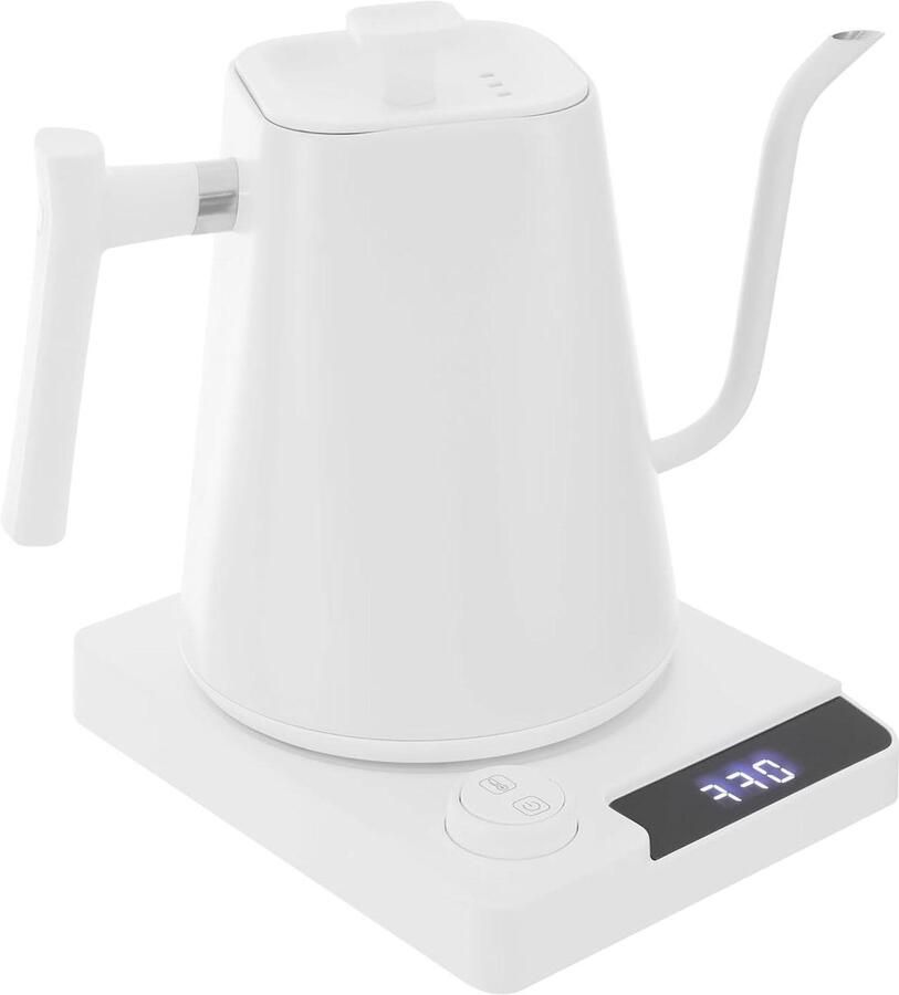 Waterkoker Zwanenhals Koffiepot Ketel Precisie Schenken Constante Temperatuur 1 liter Wit