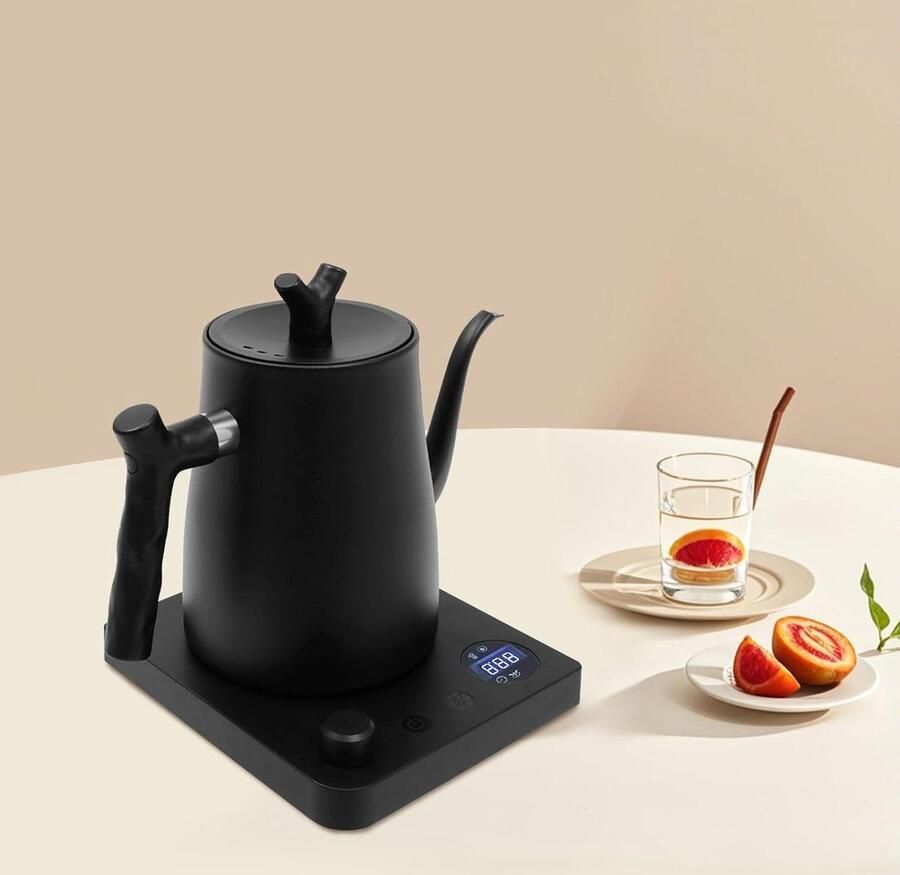 Waterkoker Zwanenhals Thee Waterkoker Koffie Thee Zetten Instelbare Temperatuur 1 Liter Zwart