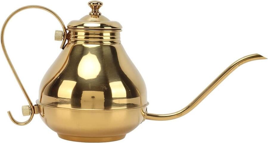 Zwanenhals Waterkoker Theeketel Koffiepot Koffie Thee Zetten Dunne Mond 1.7 Liter Goud