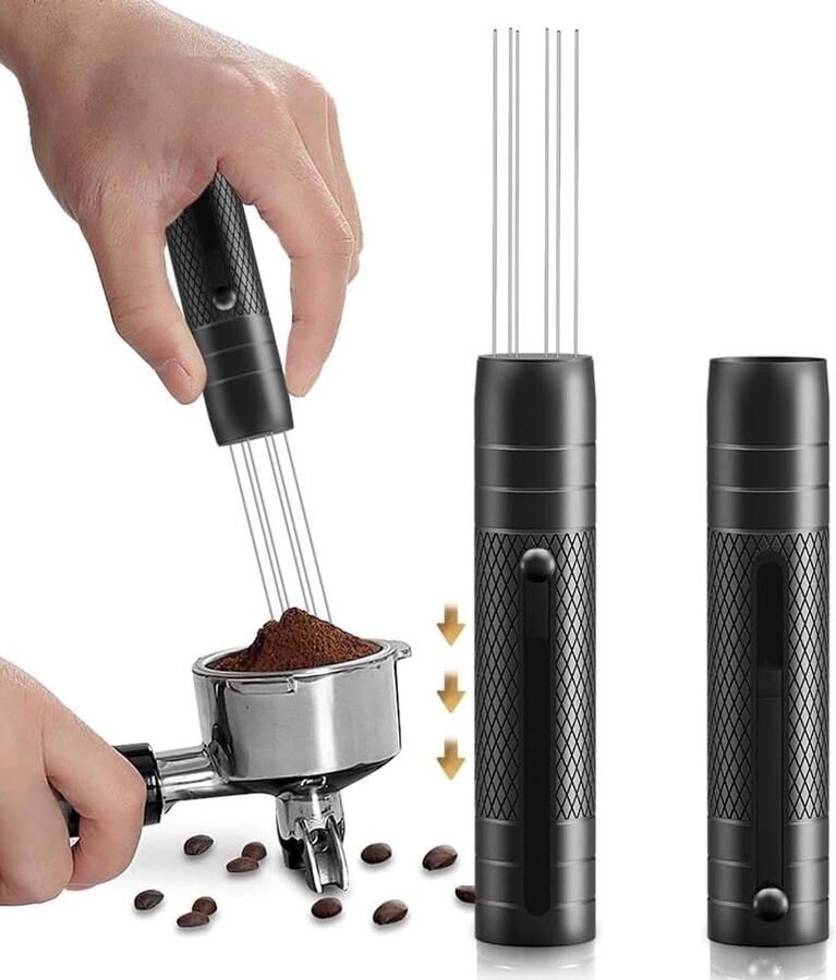 Wdt Tool Stirrer Koffie Dispenser Espresso Bereiden Verwisselbare Naalden 16x 0.3mm Zwart