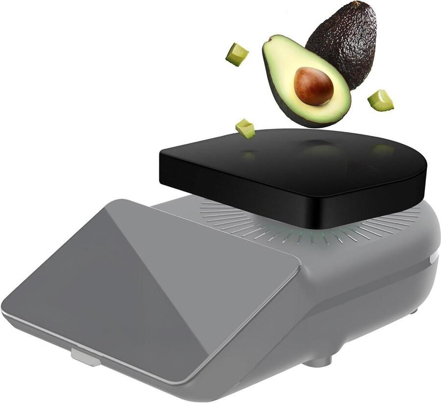 Weegplaat Keukenmachine Accessoire Weegschaal Nauwkeurig Ingrediënten Wegen Beschermt Motor Tegen Morsen 21 x 21 cm Grijs