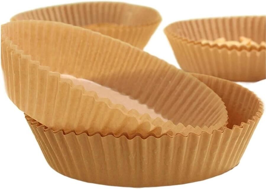 Wegwerp Airfryer Mat Bakpapier Cirkels Gemakkelijk Bakken Vetbestendig Ontwerp 200 Stuks Wit