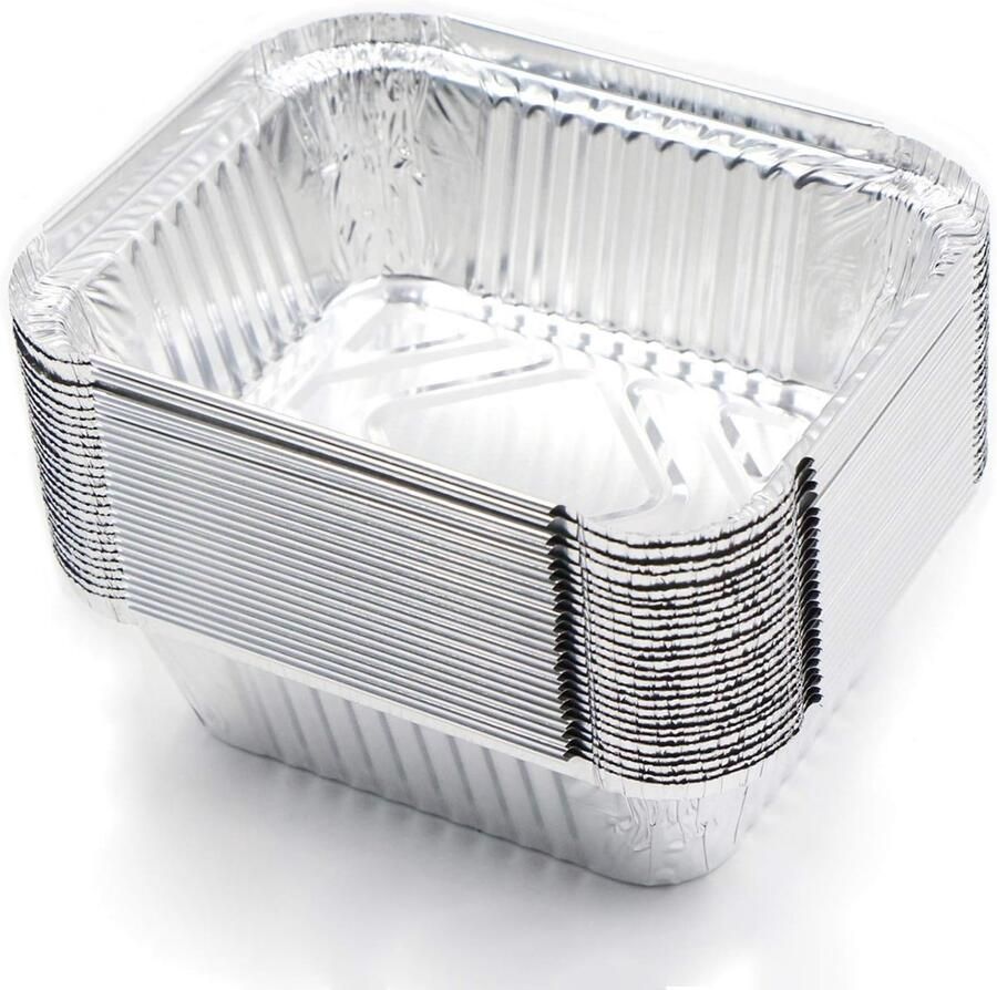 Wegwerp Aluminium Grillschalen 15 x 12 x 5 cm Voor Bakken en Koken 25 Stuks