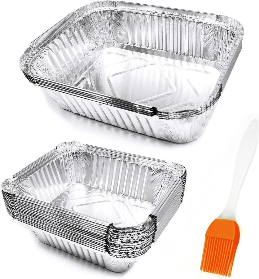 Wegwerp Aluminium Grillschalen 400 ml en 900 ml Hittebestendig Voor Koken en Bakken