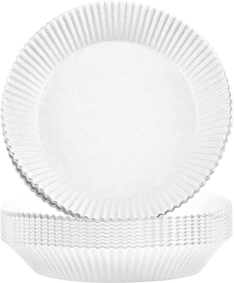 Wegwerp Friteuse Voering Papieren Bakmat Gemakkelijk Koken Antiaanbaklaag 100 Stuks 16 Cm Wit