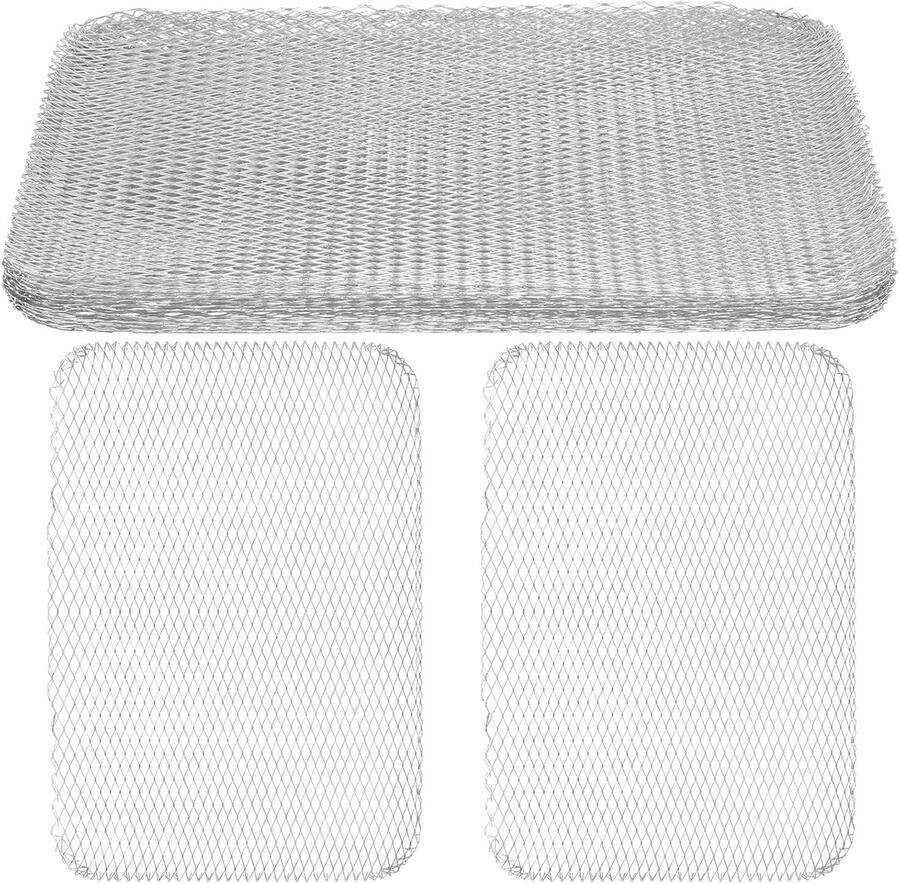 Wegwerp Grillmatten Barbecue Liners Outdoor Grillen Anti-aanbak Gaas 10 Stuks Zilver