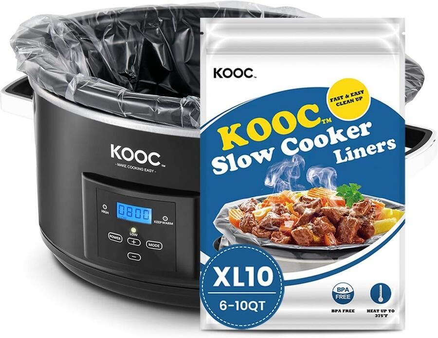 Wegwerp Slowcooker Lijnzakken XL & Rond Extra Groot Ovalen & Ronde Potten Geschikt