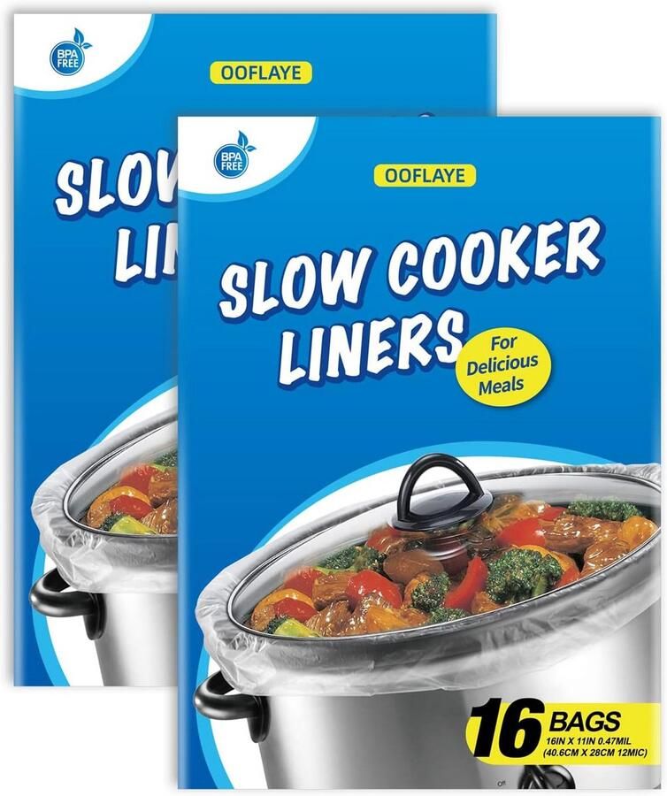 Wegwerp Slowcooker Zakken 1-3QT voor Rond en Ovaal