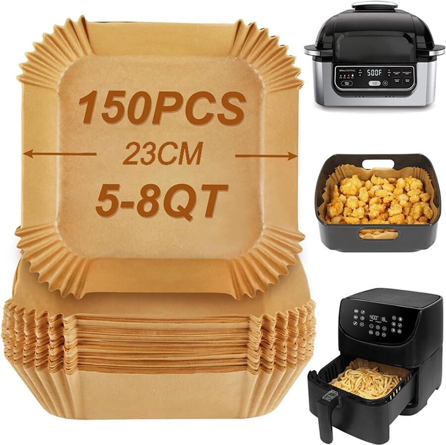 Wegwerppapier voor de airfryer Geschikt voor Cosori Ninja vierkant rond antiaanbak bakpapier keukenaccessoires