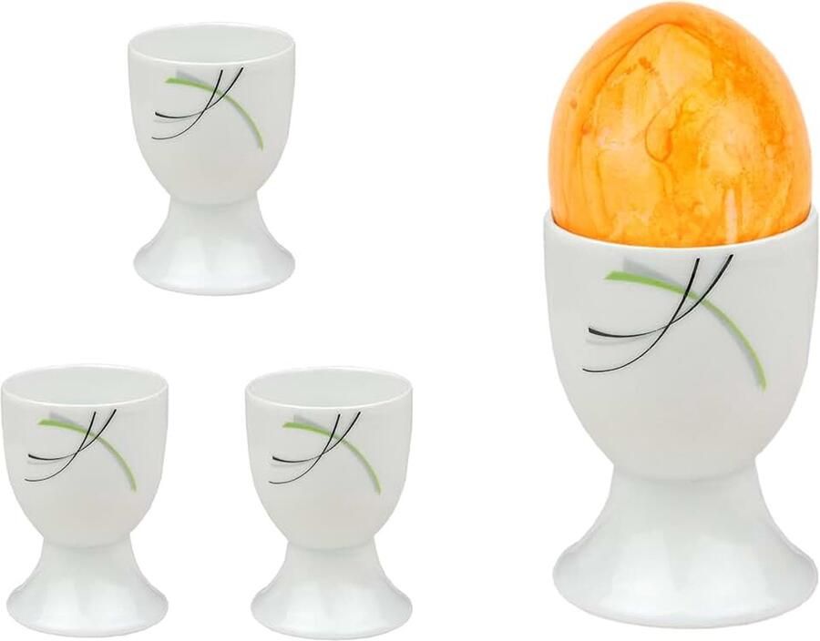 Well eierdopjes 4-delige set 4 8 cm wit keuze uit verschillende motieven