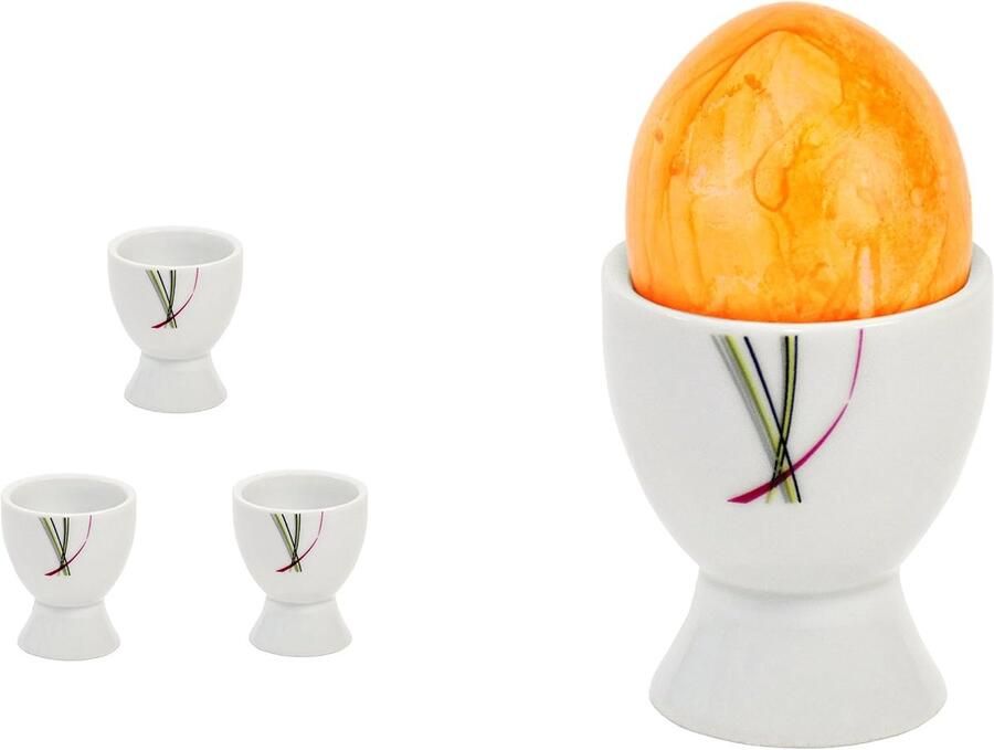 Well eierdopjes 4-delige set 4 8 cm wit keuze uit verschillende motieven