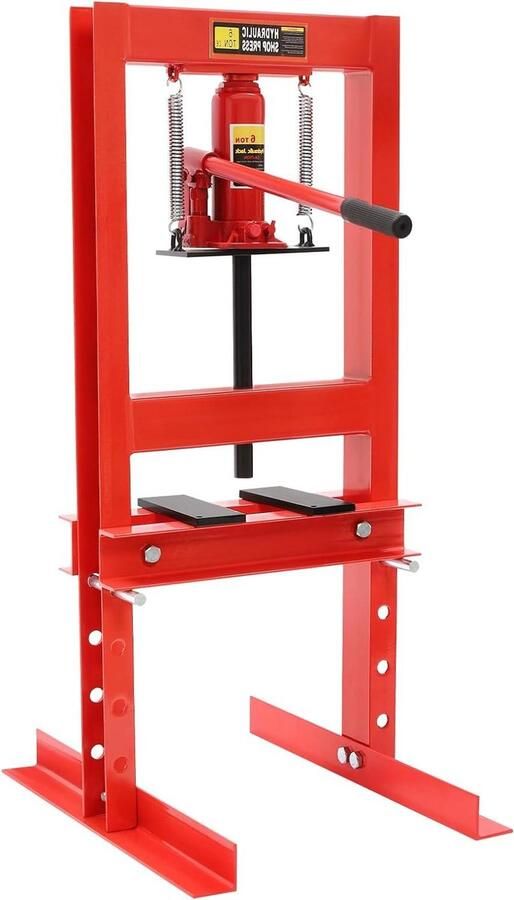 Werkplaatspers Hydraulisch Framepers Stempelpers Onderdelen Persen H-vormige Stabiliteit 125 mm Slag Rood