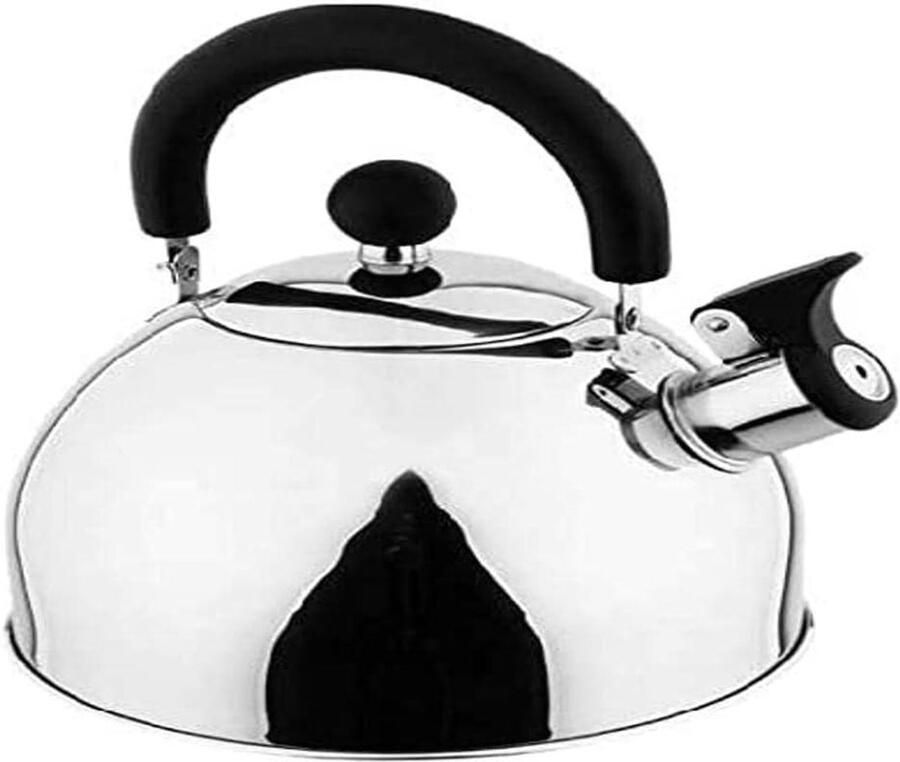 Whistling Kettle Waterkoker RVS Water Koken Met Fluitje 1.0 L Zilver