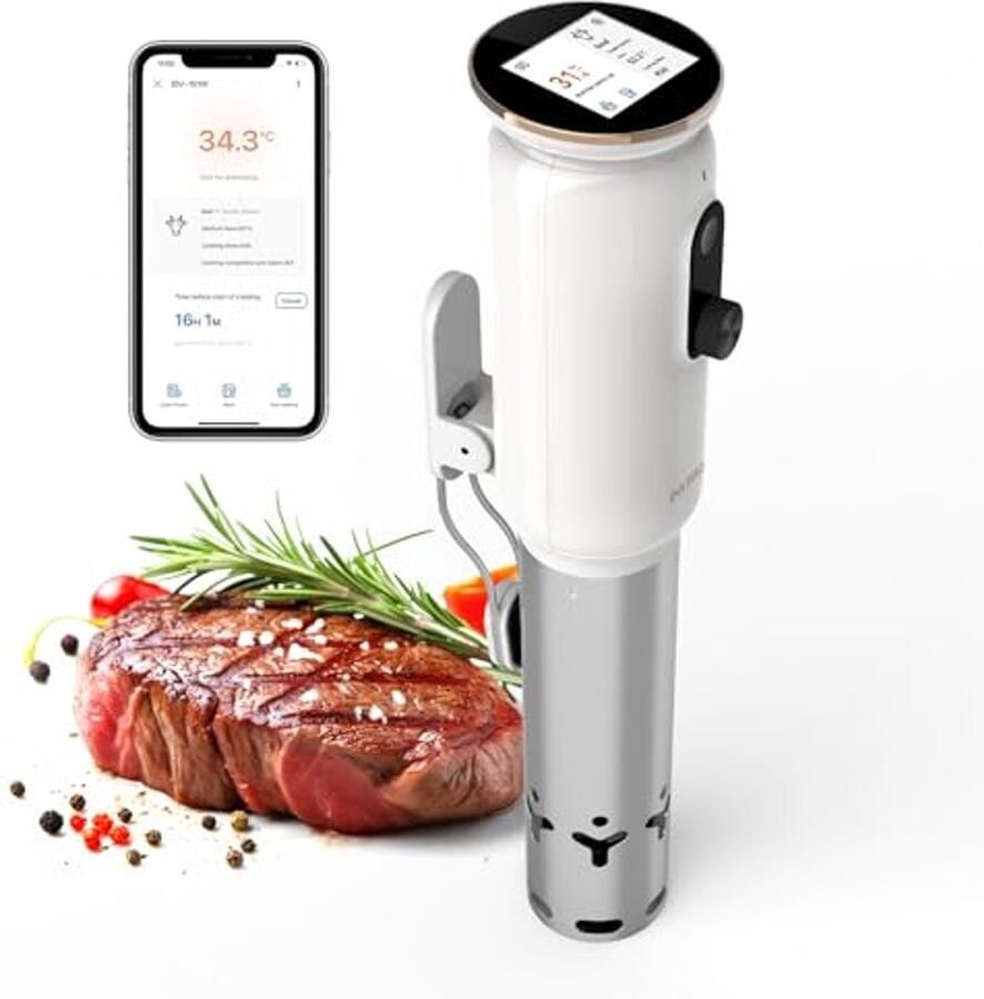 Sous Vide Roner Vacuüm Kookapparaat Precisie Koken Wifi App Bediening 1000 Watt Wit - Foto 2