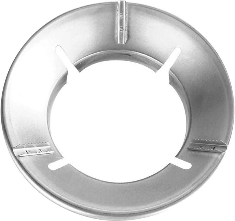 Windscherm Beugel Gasfornuis Accessoire Energie Besparen 4 Openingen 25.8 cm Zilver