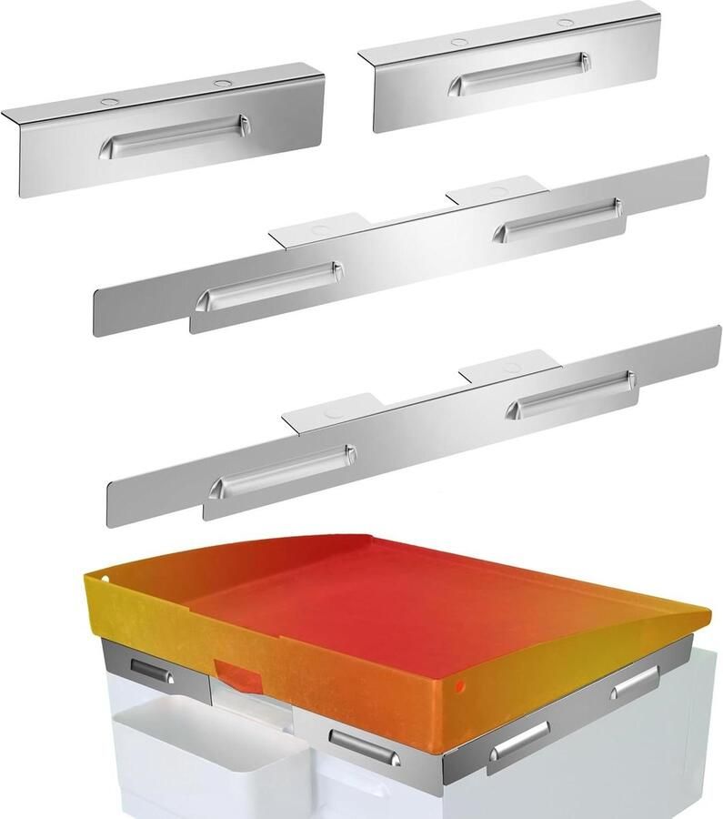 Windschermen Bakplaat Grill Accessoires Efficiënter Grillen Magnetische Bevestiging 17 inch Zilver