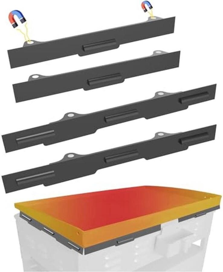 Windschermen voor 28 bakplaat 4 stuks magnetische metalen windschermen voor grillen