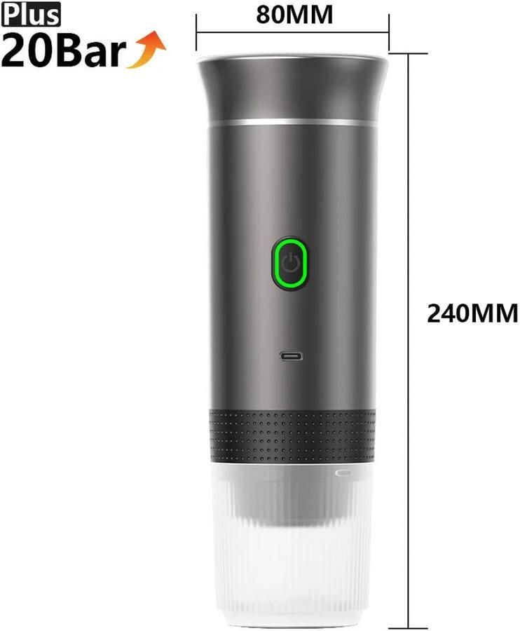 Wireless Electric Portable Espresso Coffee Machine for Car & Home Camping Coffee Maker 3-in-1 Capsule Powder Travel Coffee Maker - Foto 2