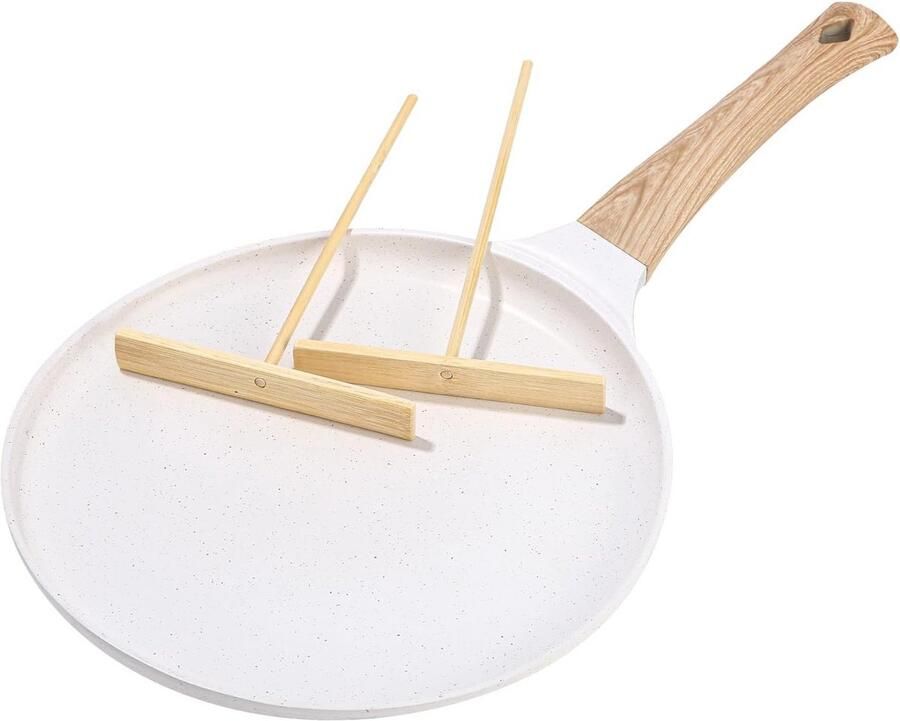 Witte 24 cm Pannenkoekenpan met Antiaanbaklaag