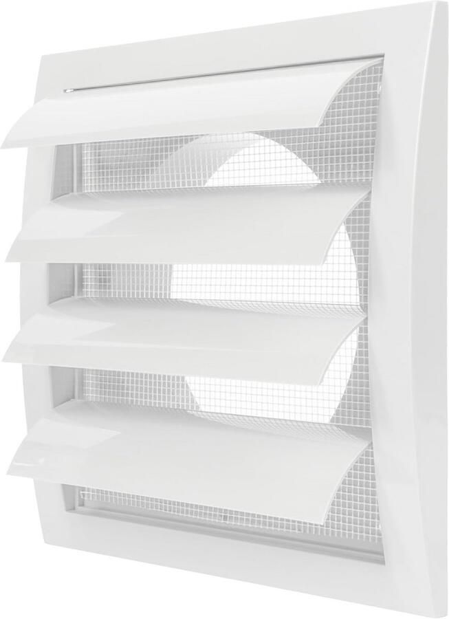 Witte Afzuigkap Vent 5 Inch met Ongediertebescherming en Flens Vierkante Ventilatiekap