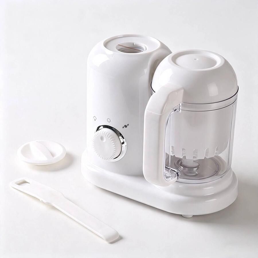 Witte babyvoedselprocessor multifunctionele machine voor hakken stomen en mengen automatische bereiding en malen in één stap BPA-vrij materiaal