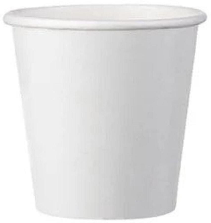 Witte Enkelwandige Papieren Drinkbekers 100ml Ideaal voor Espresso