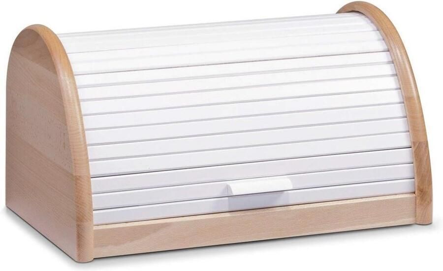 Witte Houten Broodtrommel 39x25x21 cm