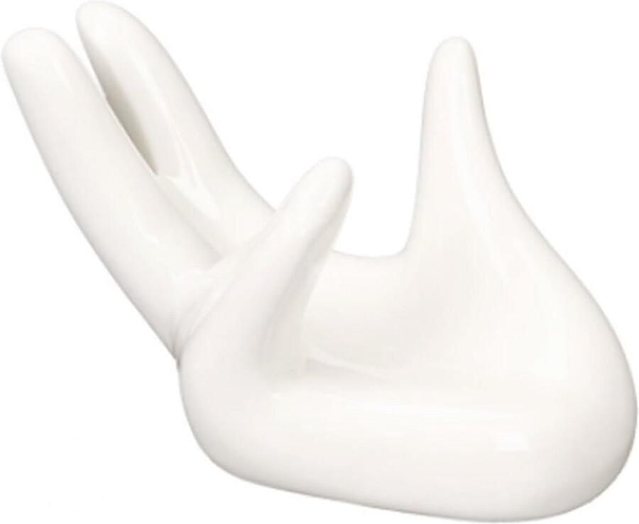 Witte Keramische Decoratieve Eierhouder Standaard voor Ontbijt en Divers Gebruik