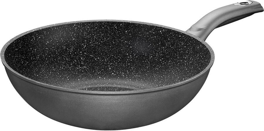 Wok 30 cm Gietaluminium Inductie Anti-Aanbak Vetvrij Koken