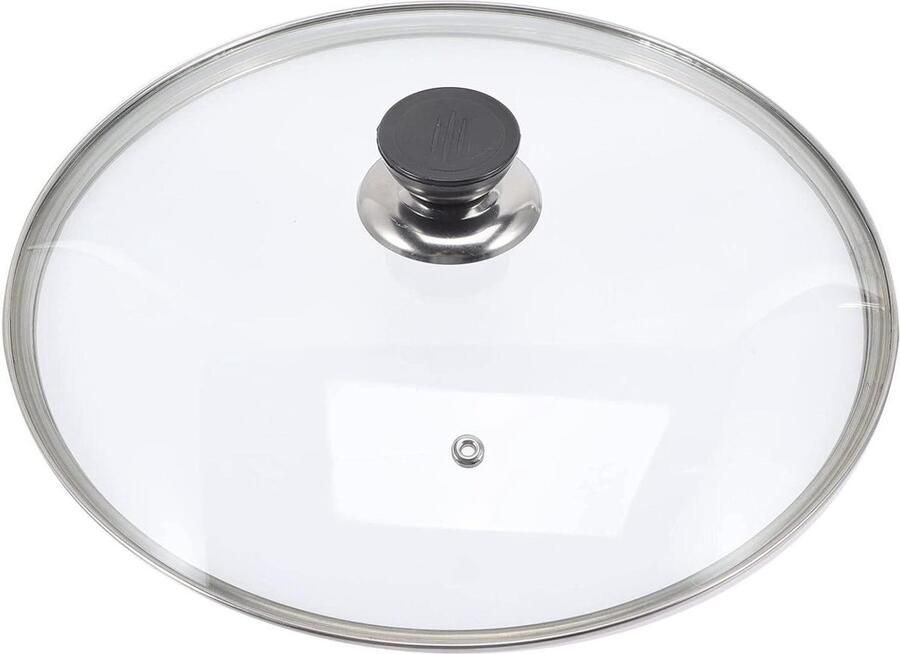 Wok Deksel Glazen Deksel Koken Transparant Zicht 22 CM Zwart