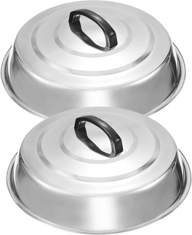Wok Deksel Pan Deksel Dagelijks Koken Verbeterde Diepte 36 Cm Diameter Zilver