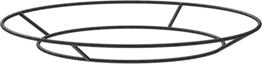 Wok en Dutch Oven Houder BBQ Accessoire Buiten Koken Hittebestendig Staal 36 cm Diameter Zwart