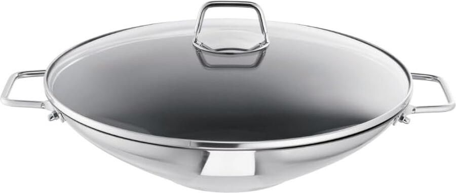 Wok met Accessoires Roerbakpan Wokpan Gezond Koken Siegutal-Plus Antiaanbaklaag 34 cm Zwart
