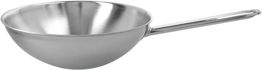 Wok met Platte Bodem 26 cm Ideaal voor Koken op Elke Warmtebron
