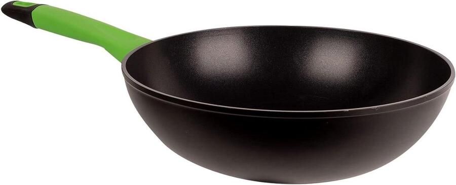 Wok Pan Koekenpan Aluminium Gezond Koken PFOA-vrij Ø 28 cm Groen