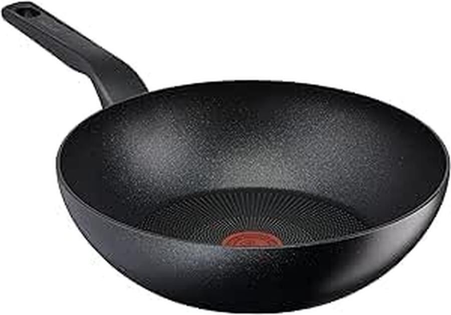 Wok Pan Koekenpan Aziatisch Koken Titanium Non-stick 28 cm Zwart