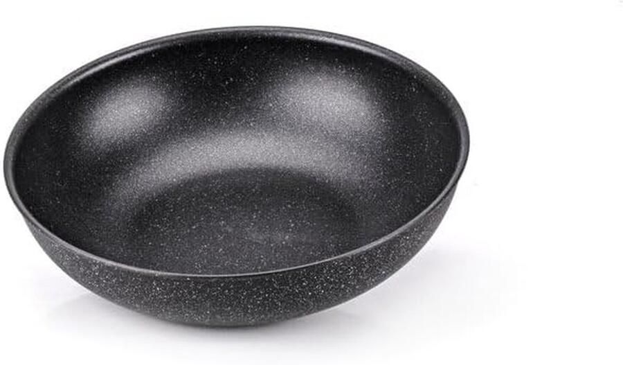 Wok Pan Koekenpan Gezond Koken Afneembare Handgreep 28 cm Zwart