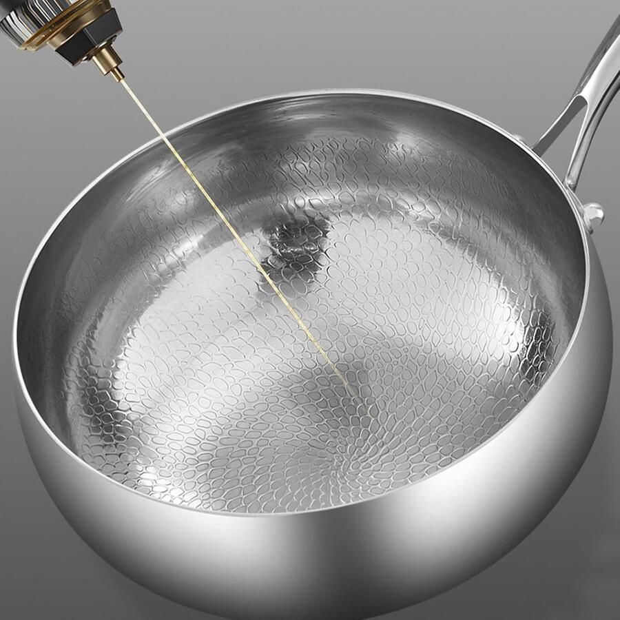Wok Pan Koekenpan Gezond Koken Titanium Nonstick 26 cm Zwart