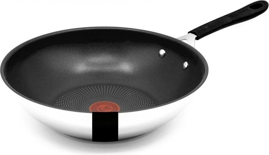 Wok Pan Koekenpan Hoog Allround Koken Titanium Non-stick 28 cm Zilver