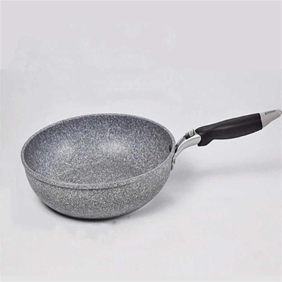 Wok Pan Koekenpan Koken Antiaanbaklaag 28 cm Zwart