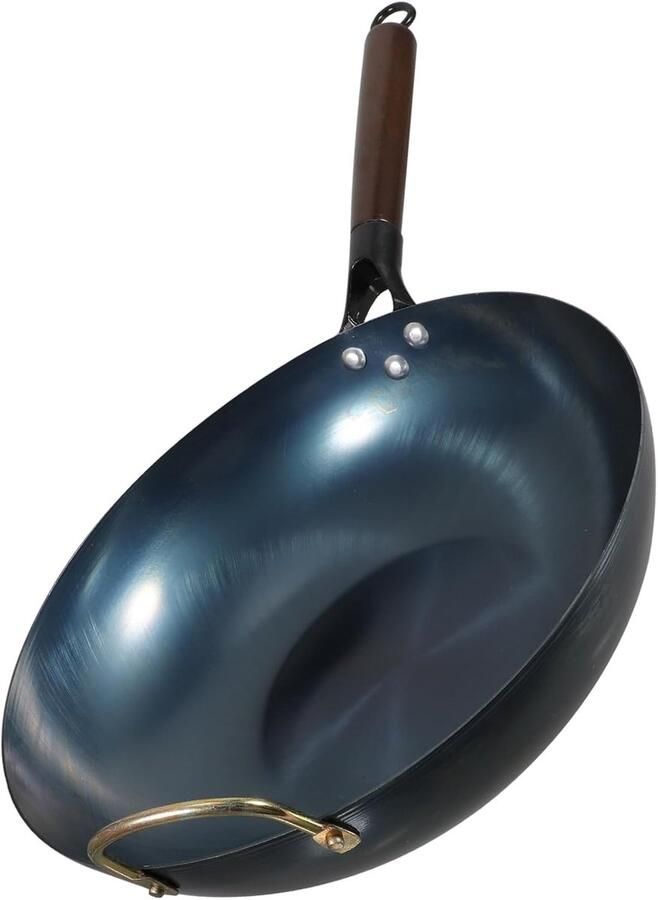 Wok Pan Koekenpan Koop Koken en Bakken Non-stick Coating 32 cm Zwart