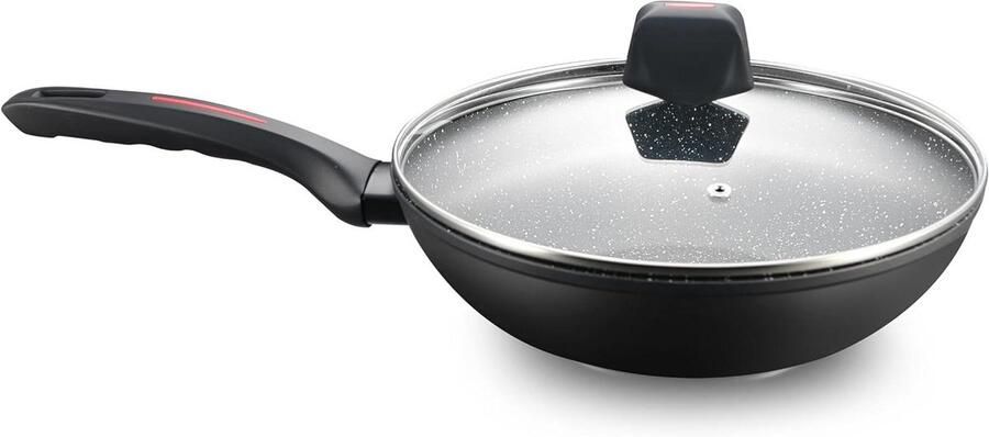 Wok Pan Koekenpan Koopman Gezond Koken Marmeren Anti-aanbaklaag 30 cm Marmerkleur